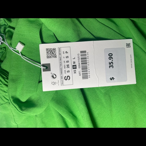 Zara pants, in a green color, size S - Picture 2 of 3